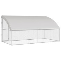 Produktbild för Hönshus 2 pcs Silver 400 x 200 x 200 cm Galvaniserat Stål