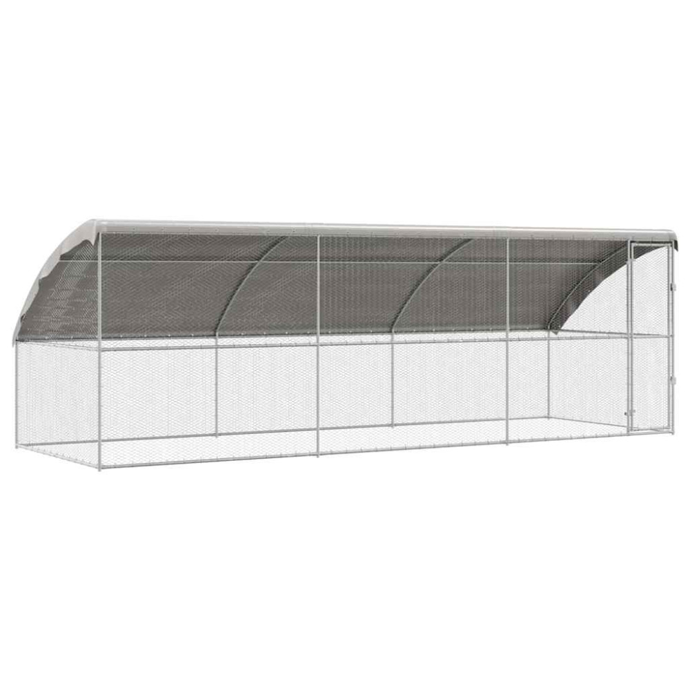 Produktbild för Hönshus 3 pcs Silver 600 x 200 x 200 cm Galvaniserat Stål