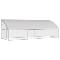 Produktbild för Hönshus 3 pcs Silver 600 x 200 x 200 cm Galvaniserat Stål