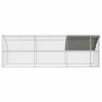 Produktbild för Hönshus 3 pcs Silver 600 x 200 x 200 cm Stål och PE