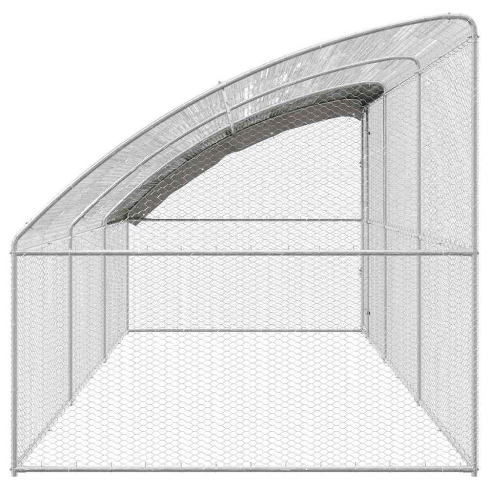 Produktbild för Hönshus 3 pcs Silver 600 x 200 x 200 cm Stål och PE