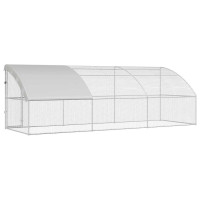 Produktbild för Hönshus 3 pcs Silver 600 x 200 x 200 cm Stål och PE