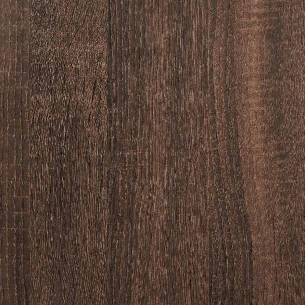 Produktbild för Badrumsmöbelset med dörr 2 pcs Brun Ek Konstruerat trä & Metall