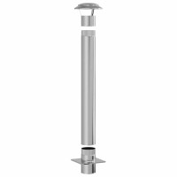 Produktbild för Skorstensextension Silver 25 x 25 x 132 cm Rostfritt stål