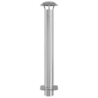 Produktbild för Skorstensextension Silver 25 x 25 x 132 cm Rostfritt stål