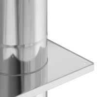 Produktbild för Skorstensextension Silver 25 x 25 x 132 cm Rostfritt stål
