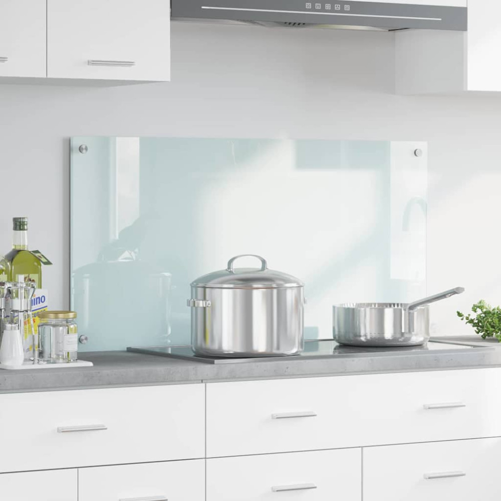 Produktbild för Köksskydd Mjölk 100 x 50 cm härdat glas