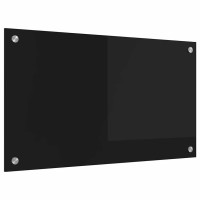 Produktbild för Köksskydd Svart 70 x 40 cm härdat glas