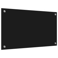 Produktbild för Köksskydd Svart 70 x 40 cm härdat glas