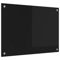 Produktbild för Köksskydd Svart 70 x 50 cm härdat glas