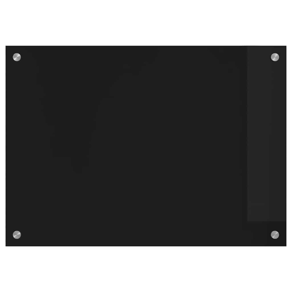 Produktbild för Köksskydd Svart 70 x 50 cm härdat glas
