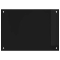 Produktbild för Köksskydd Svart 70 x 50 cm härdat glas