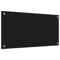 Produktbild för Köksskydd Svart 80 x 40 cm härdat glas