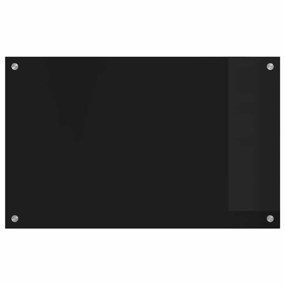 Produktbild för Köksskydd Svart 80 x 50 cm härdat glas