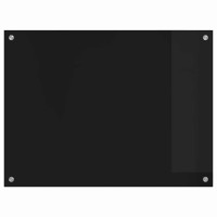 Produktbild för Köksskydd Svart 80 x 60 cm härdat glas