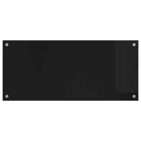 Produktbild för Köksskydd Svart 90 x 40 cm härdat glas