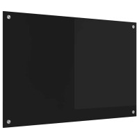 Produktbild för Köksskydd Svart 90 x 60 cm härdat glas