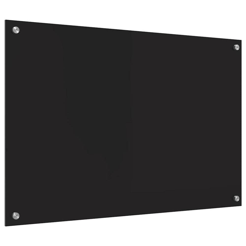 Produktbild för Köksskydd Svart 90 x 60 cm härdat glas
