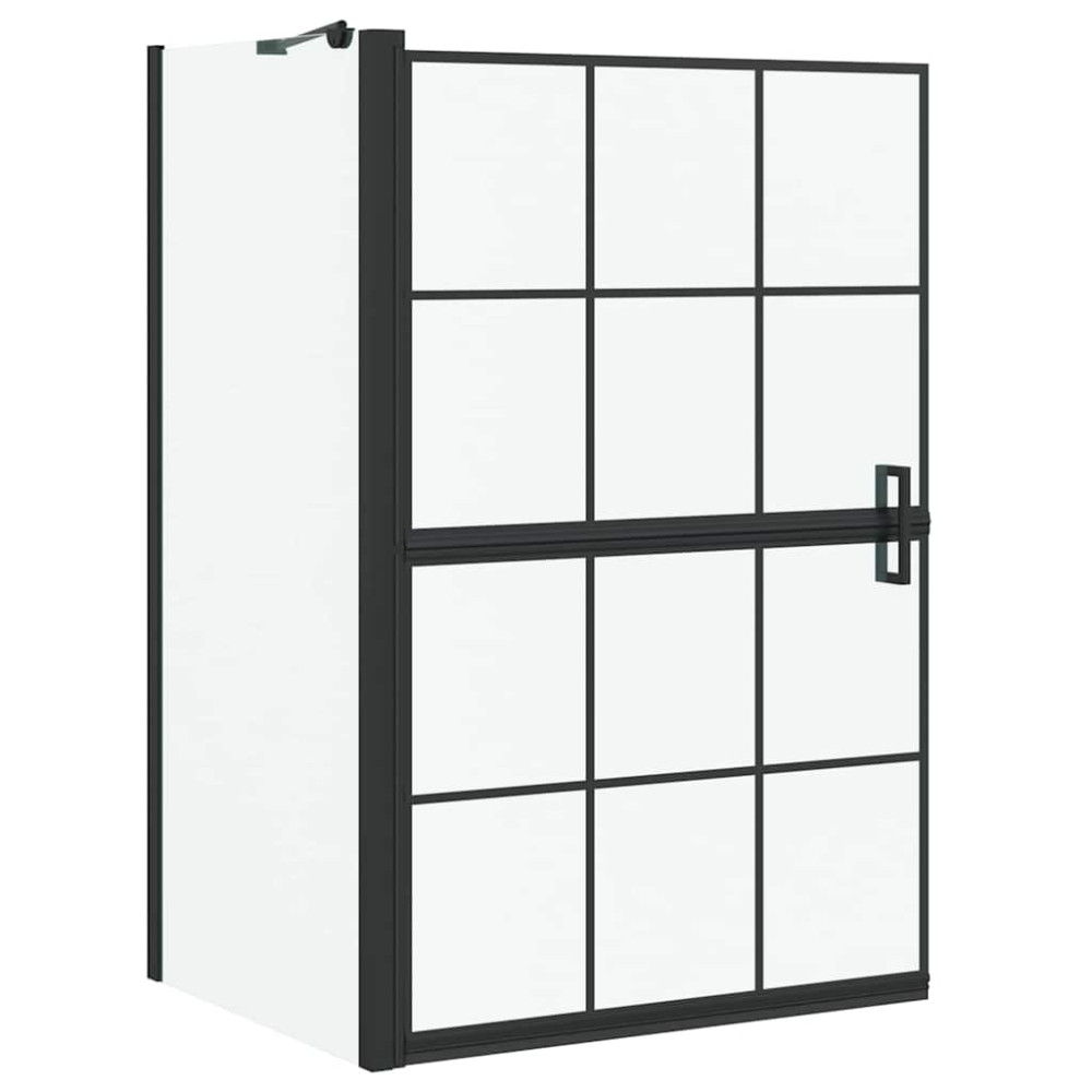 Produktbild för Duschskärm för Bad Svart och Transparent 80 x 68 x 128 cm