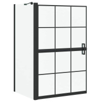 Produktbild för Duschskärm för Bad Svart och Transparent 80 x 68 x 128 cm