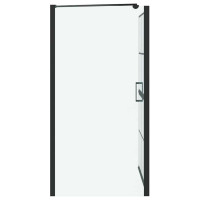Produktbild för Duschskärm för Bad Svart och Transparent 80 x 68 x 128 cm