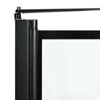 Produktbild för Duschskärm för Bad Svart och Transparent 80 x 68 x 128 cm