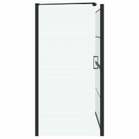 Produktbild för Duschskärm för Bad Svart och Transparent 100 x 68 x 128 cm