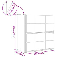 Produktbild för Duschskärm för Bad Svart och Transparent 116 x 68 x 128 cm