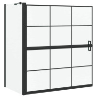 Produktbild för Duschskärm för Bad Svart och Transparent 116 x 68 x 128 cm