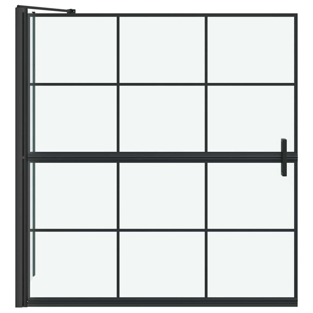 Produktbild för Duschskärm för Bad Svart och Transparent 116 x 68 x 128 cm
