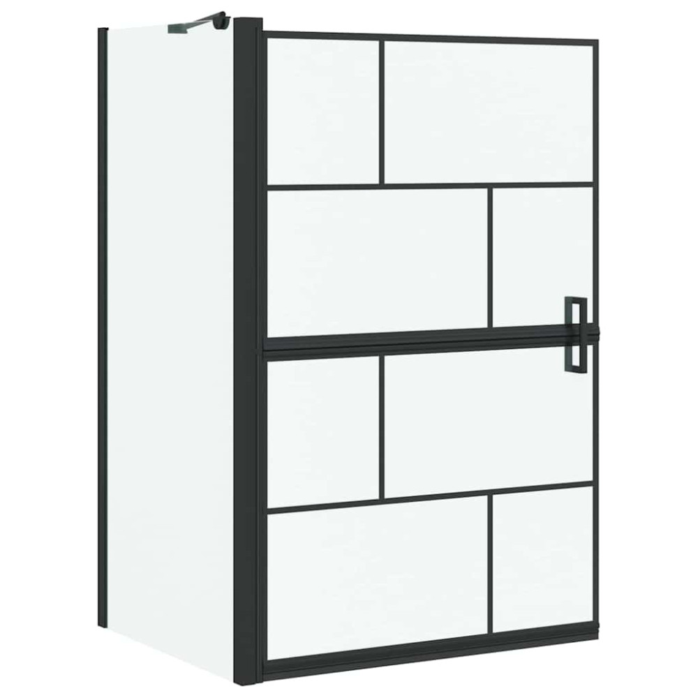 Produktbild för Duschskärm för Bad Svart och Transparent 80 x 68 x 128 cm
