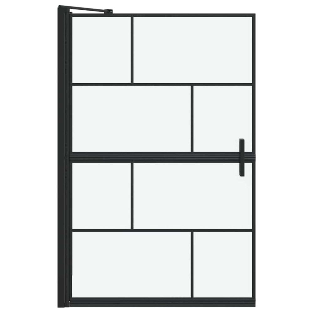 Produktbild för Duschskärm för Bad Svart och Transparent 80 x 68 x 128 cm