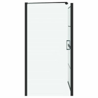 Produktbild för Duschskärm för Bad Svart och Transparent 80 x 68 x 128 cm