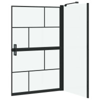 Produktbild för Duschskärm för Bad Svart och Transparent 80 x 68 x 128 cm