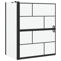 Produktbild för Duschskärm för Bad Svart och Transparent 100 x 68 x 128 cm