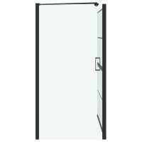 Produktbild för Duschskärm för Bad Svart och Transparent 100 x 68 x 128 cm