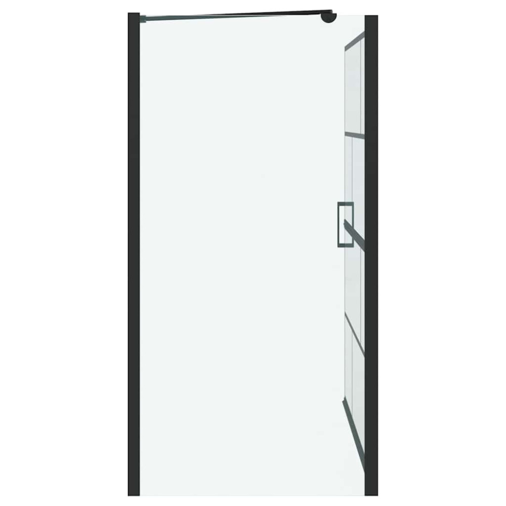 Produktbild för Duschskärm för Bad Svart och Transparent 116 x 68 x 128 cm