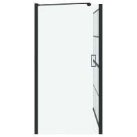 Produktbild för Duschskärm för Bad Svart och Transparent 116 x 68 x 128 cm