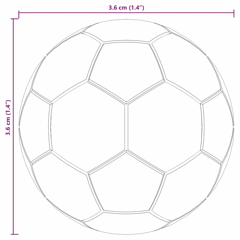 Produktbild för Bordfotbollar 12 pcs Vit 3,6 x 3,6 cm Polypropylen