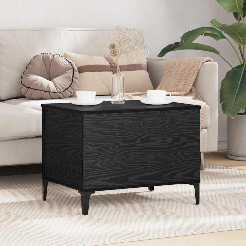 vidaXL Kaffeebord Svart Ek 60 x 44,5 x 45 cm Konstruerat trä