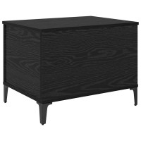 Produktbild för Kaffeebord Svart Ek 60 x 44,5 x 45 cm Konstruerat trä