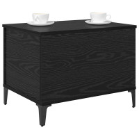 Produktbild för Kaffeebord Svart Ek 60 x 44,5 x 45 cm Konstruerat trä