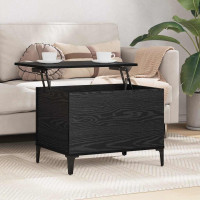Produktbild för Kaffeebord Svart Ek 60 x 44,5 x 45 cm Konstruerat trä