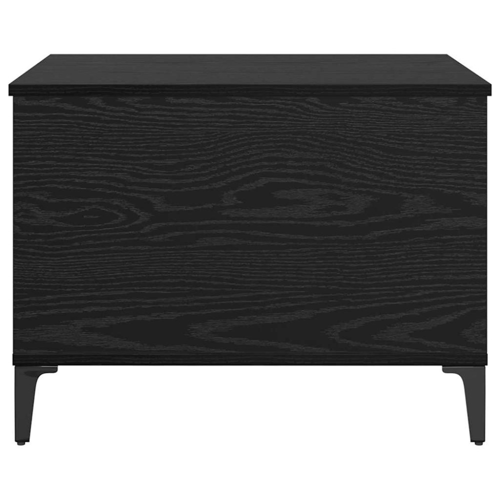 Produktbild för Kaffeebord Svart Ek 60 x 44,5 x 45 cm Konstruerat trä