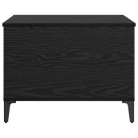Produktbild för Kaffeebord Svart Ek 60 x 44,5 x 45 cm Konstruerat trä
