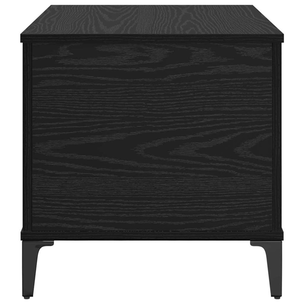 Produktbild för Kaffeebord Svart Ek 60 x 44,5 x 45 cm Konstruerat trä