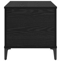 Produktbild för Kaffeebord Svart Ek 60 x 44,5 x 45 cm Konstruerat trä