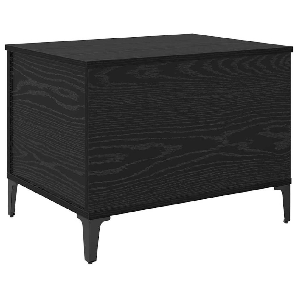 Produktbild för Kaffeebord Svart Ek 60 x 44,5 x 45 cm Konstruerat trä