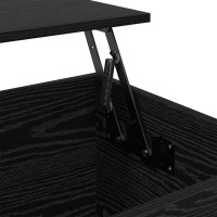 Produktbild för Kaffeebord Svart Ek 60 x 44,5 x 45 cm Konstruerat trä
