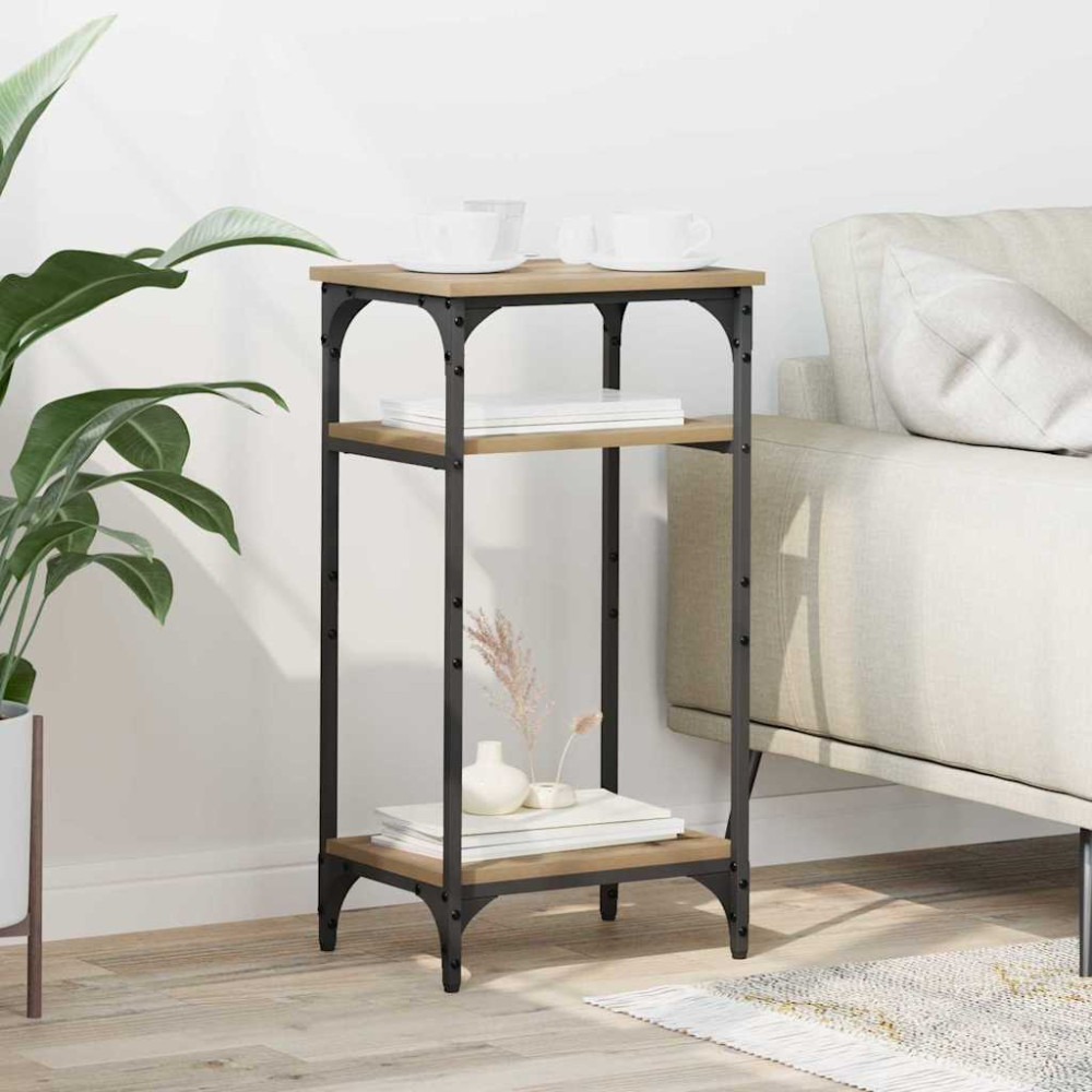 Produktbild för Sidobord med hylla Artisan Ek 40 x 30 x 75 cm Konstruerat trä